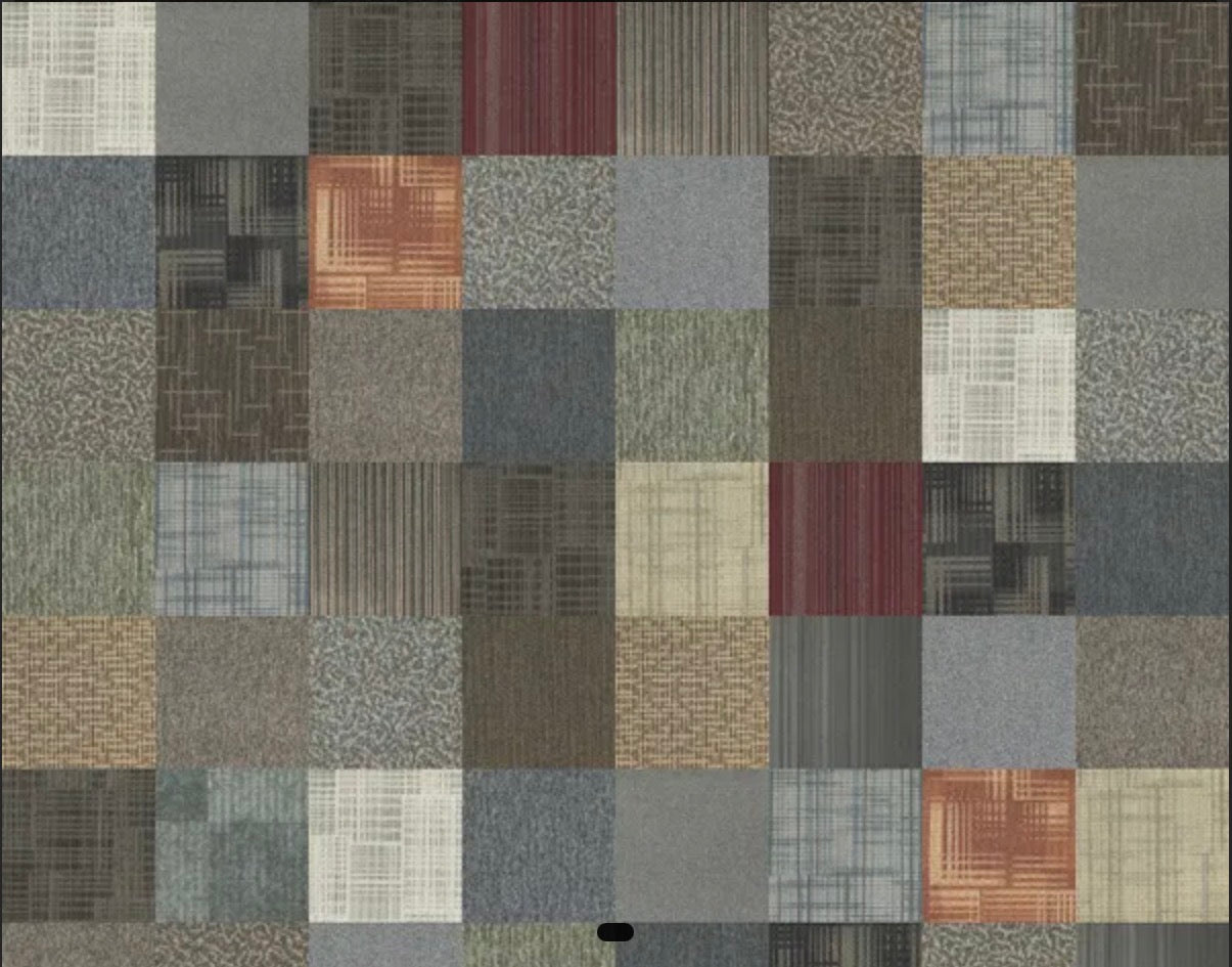 Assorted Carpet Tiles – 19.75" x 19.75" Random Mix – 20 Tiles (54.18 sq ft) – Peel & Stick