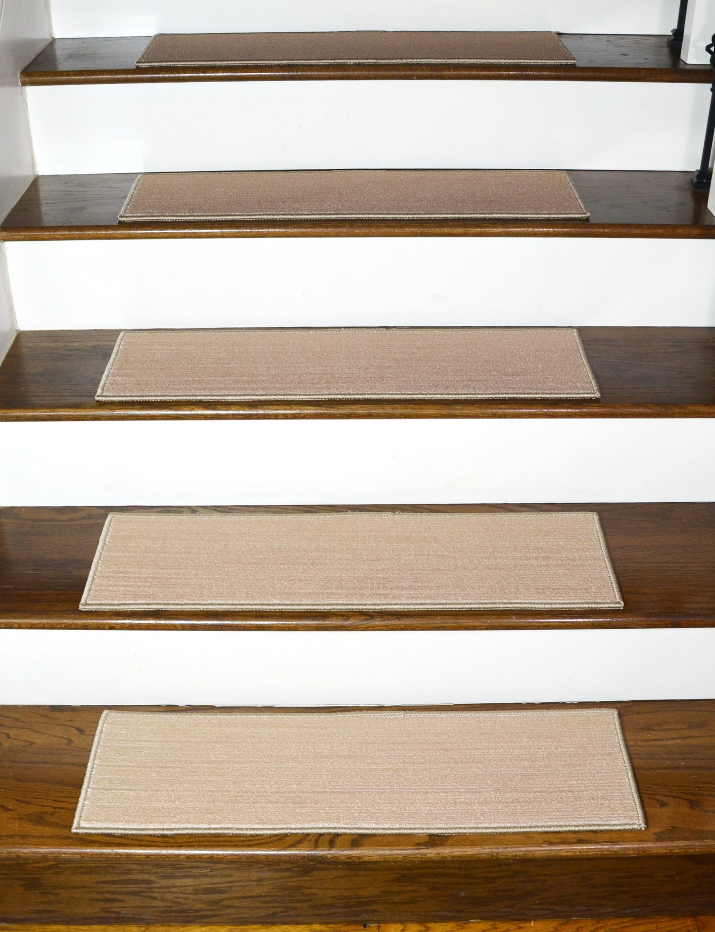 Sandstone Beige Low‑Profile Non‑Slip Stair Treads – Peel & Stick | Set of 15 (30" x 9")