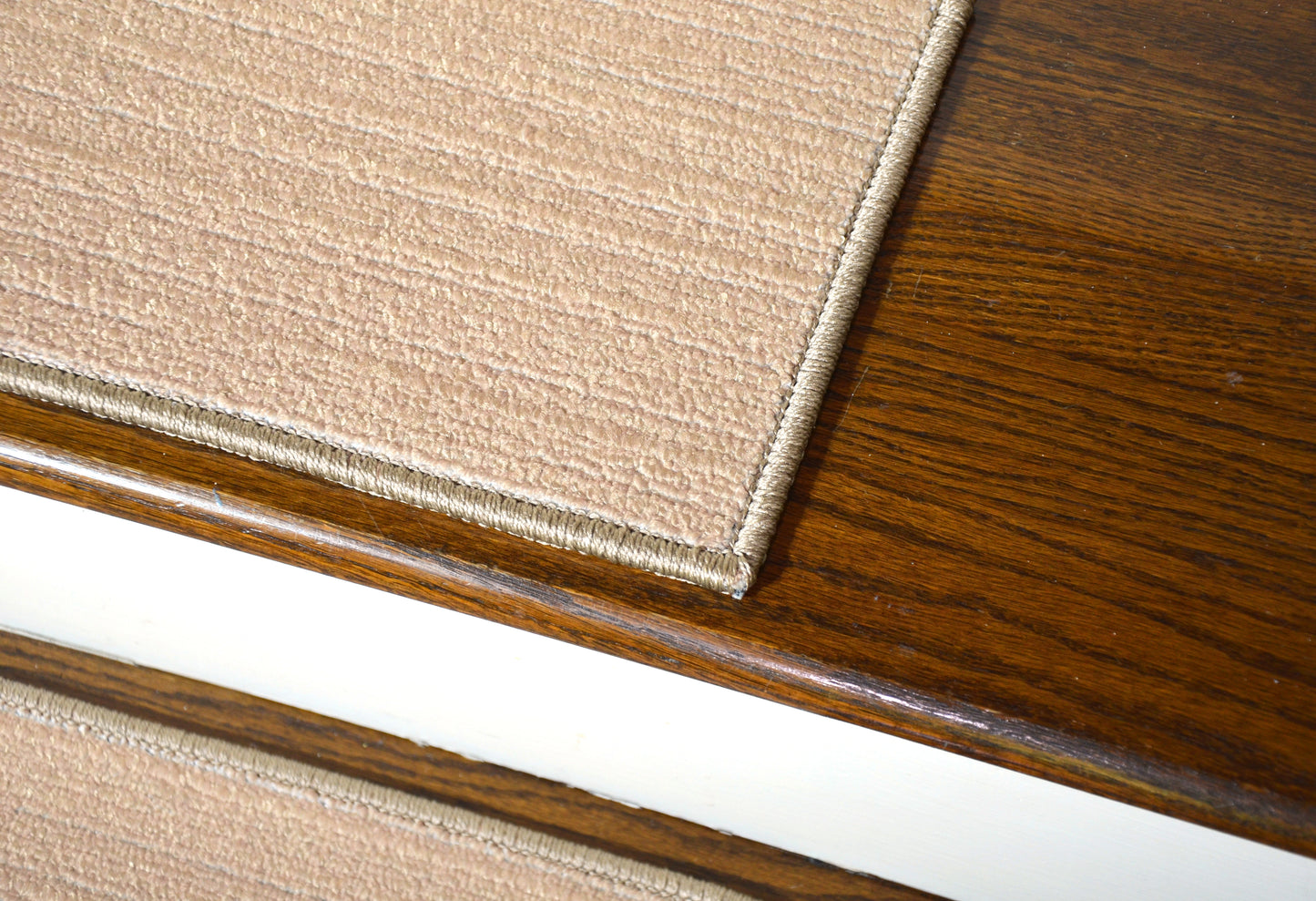 Sandstone Beige Low‑Profile Non‑Slip Stair Treads – Peel & Stick | Set of 15 (30" x 9")