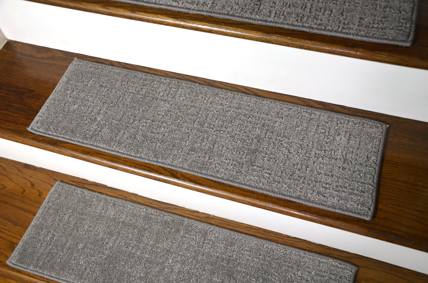 Ridgefield Gray Carved Stair Treads – Peel & Stick | Set of 15 (30" x 9")