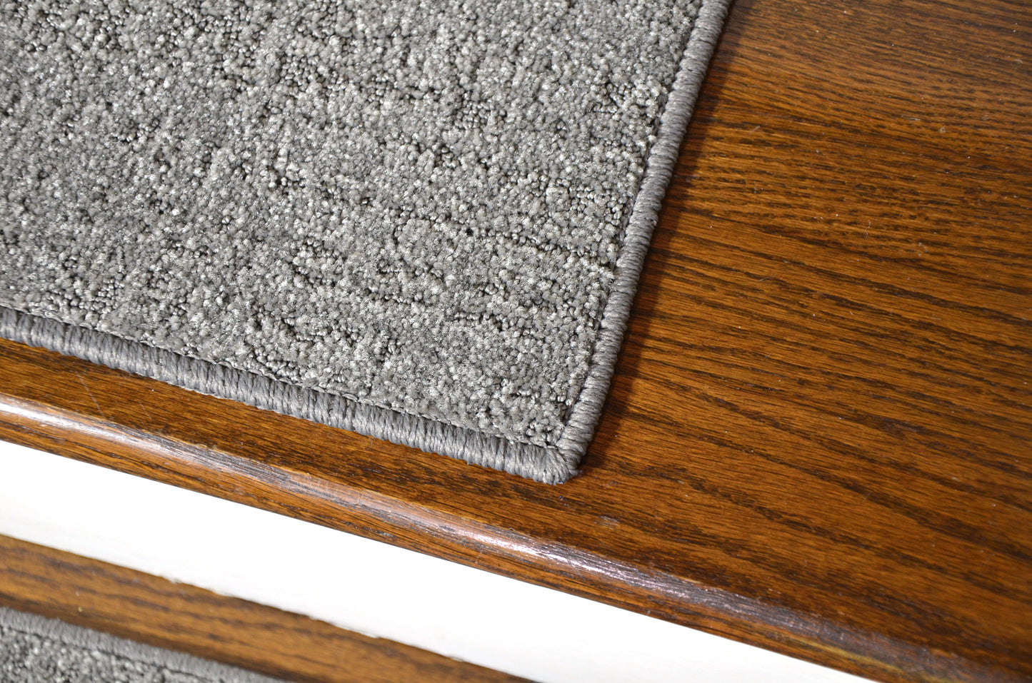 Ridgefield Gray Carved Stair Treads – Peel & Stick | Set of 15 (30" x 9")