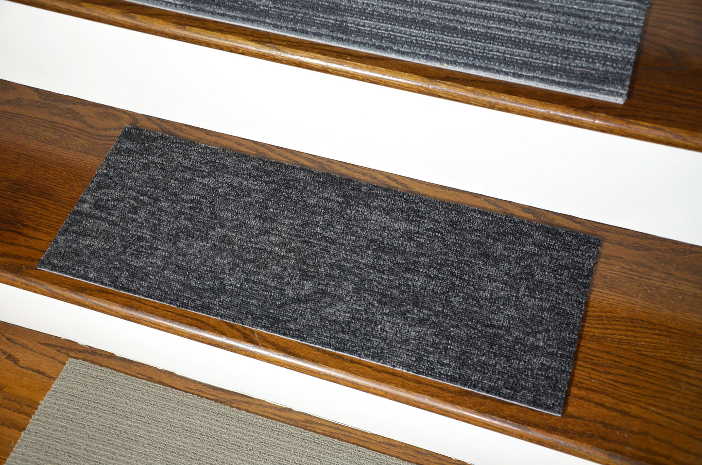 Assorted Carpet Stair Treads – Set of 15 | Non‑Slip Peel & Stick | Made in USA