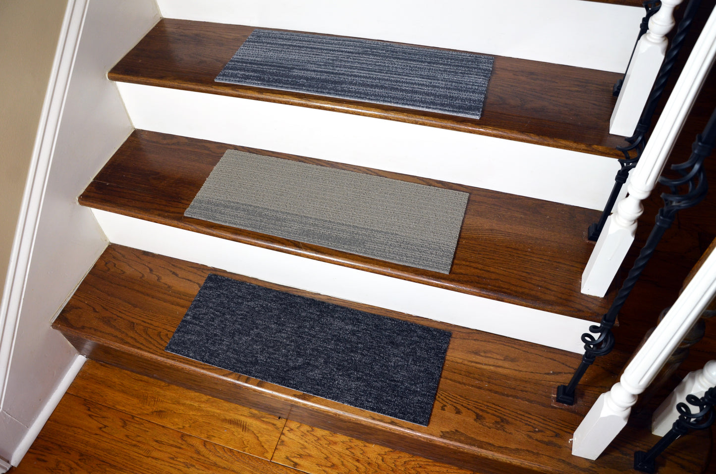 Assorted Carpet Stair Treads – Set of 15 | Non‑Slip Peel & Stick | Made in USA