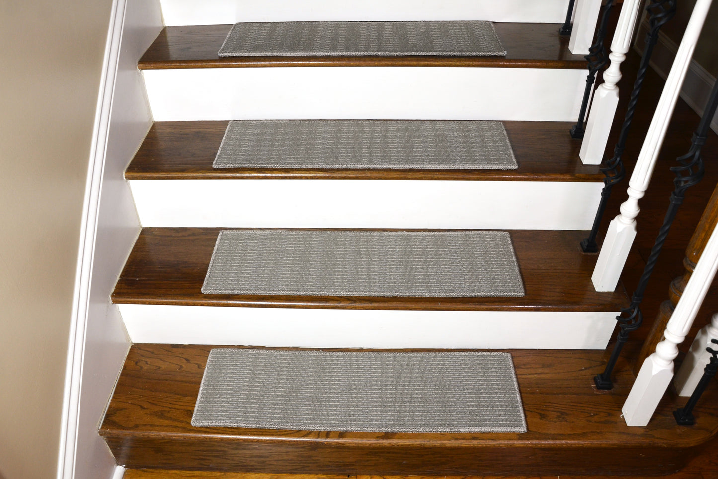 Stoneweave Multi‑Tone Geometric Stair Treads – Peel & Stick | Set of 15 (30" x 9")