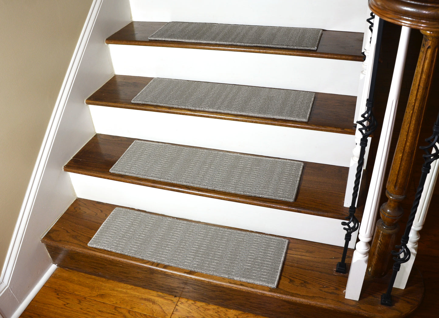 Stoneweave Multi‑Tone Geometric Stair Treads – Peel & Stick | Set of 15 (30" x 9")