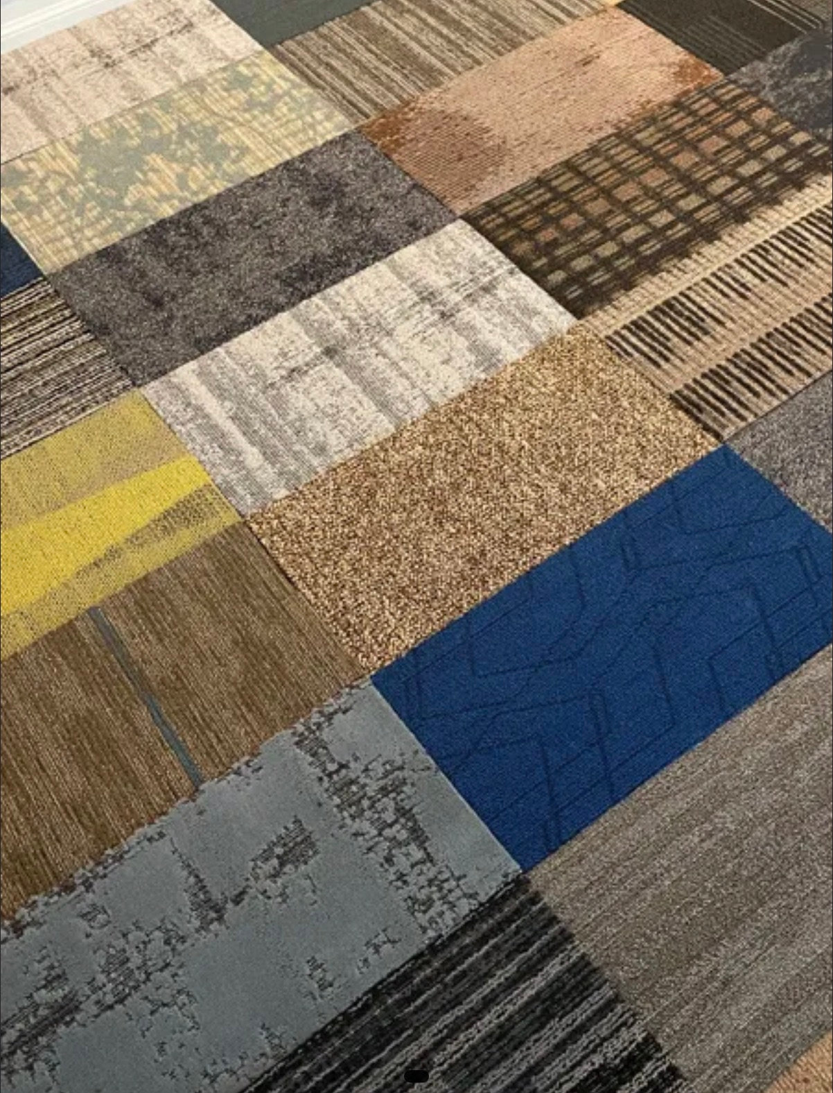 Assorted Carpet Tiles – 24" x 12" Random Mix – 24 Tiles (48 sq ft) – Peel & Stick DIY Flooring