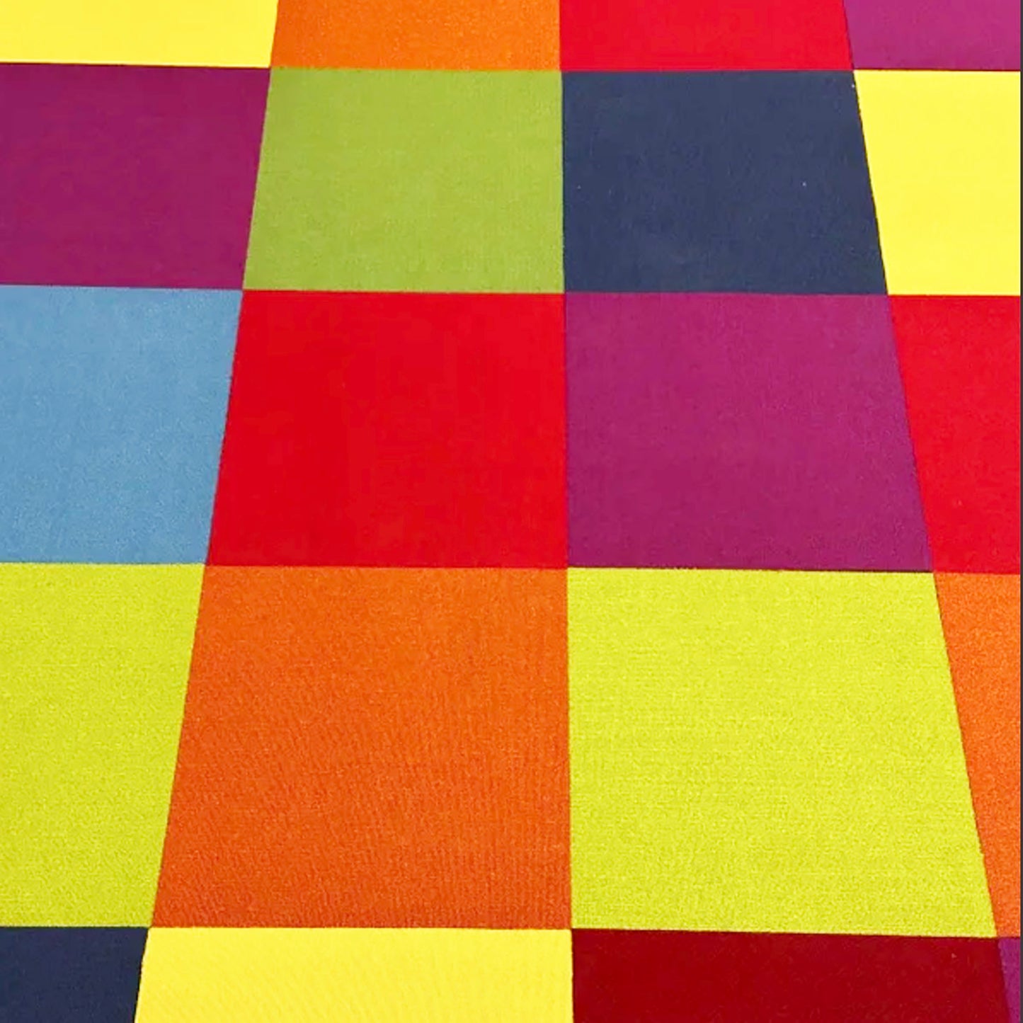 Bright Assorted Carpet Tiles – 24" x 24" Color Mix – 12 Tiles (48 sq ft) – Peel & Stick