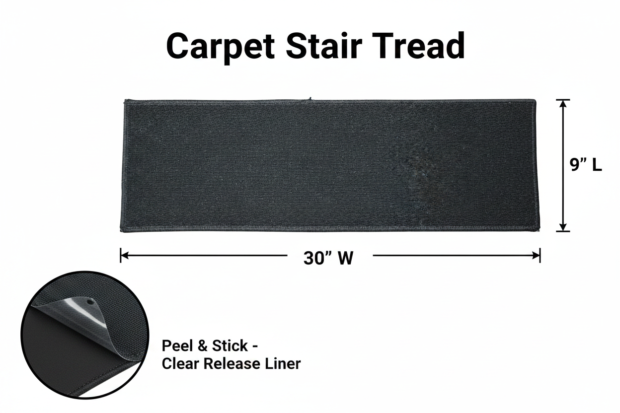 Dark Charcoal Stair Tread Infographic