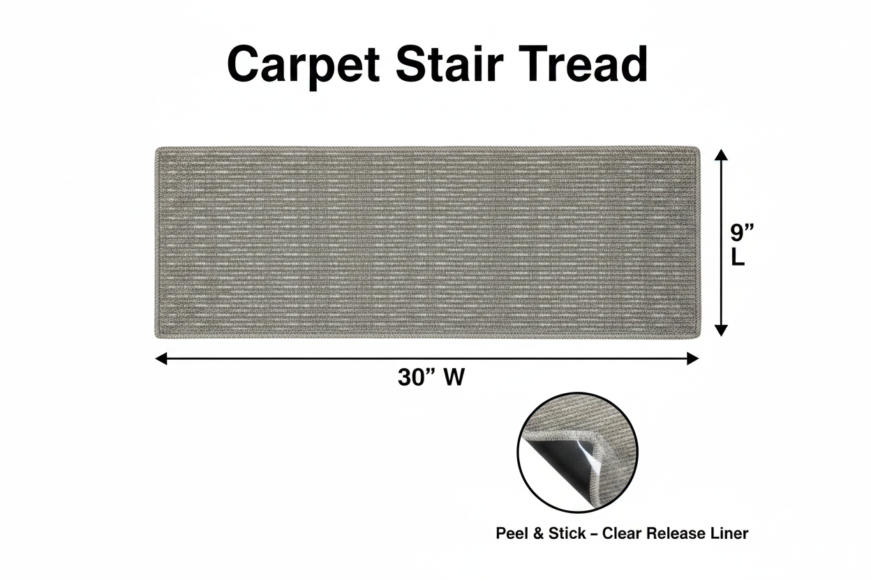 Gray Textured Stair Tread Infographic