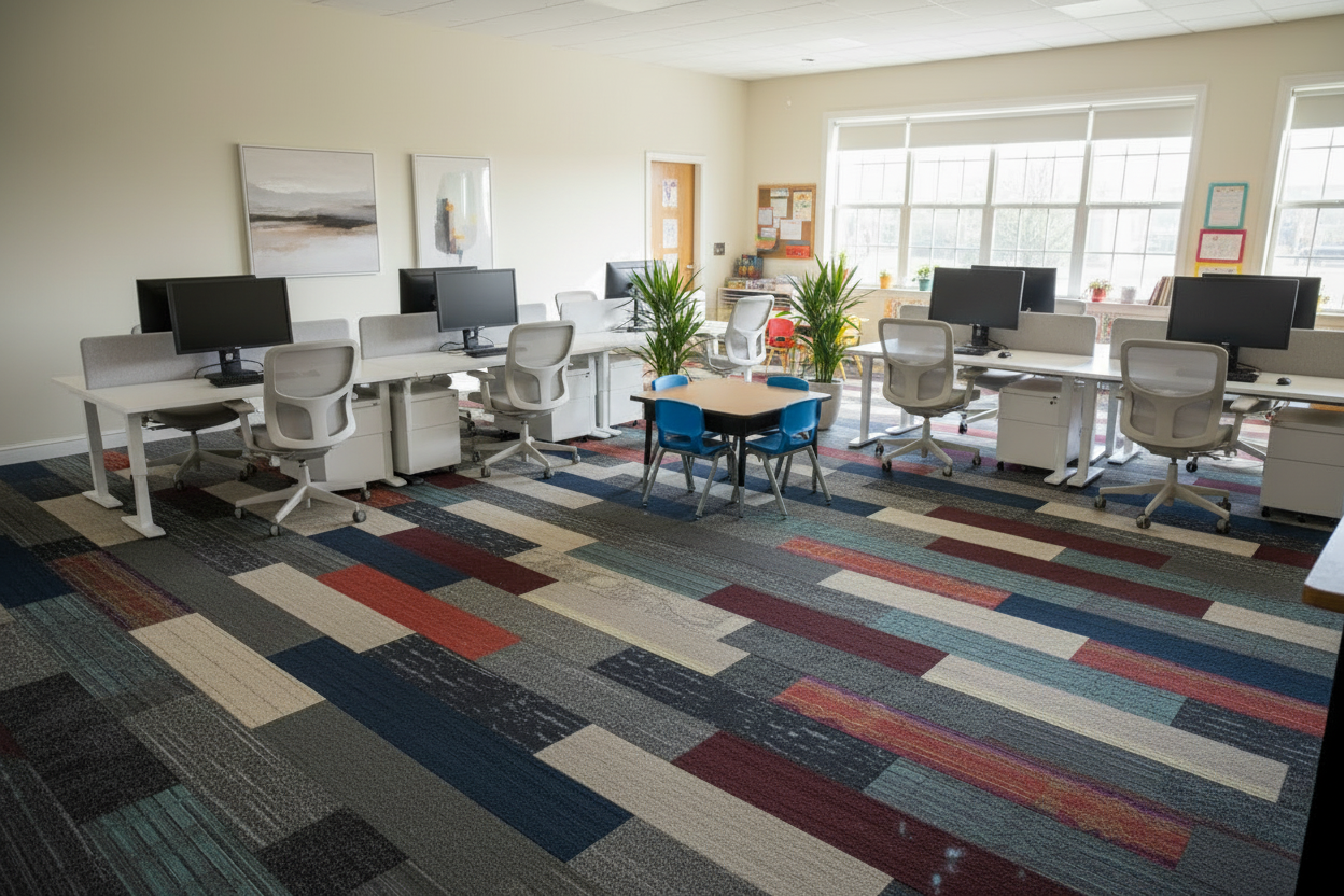 Office Plank Carpet Tile Lifestyle Scene
