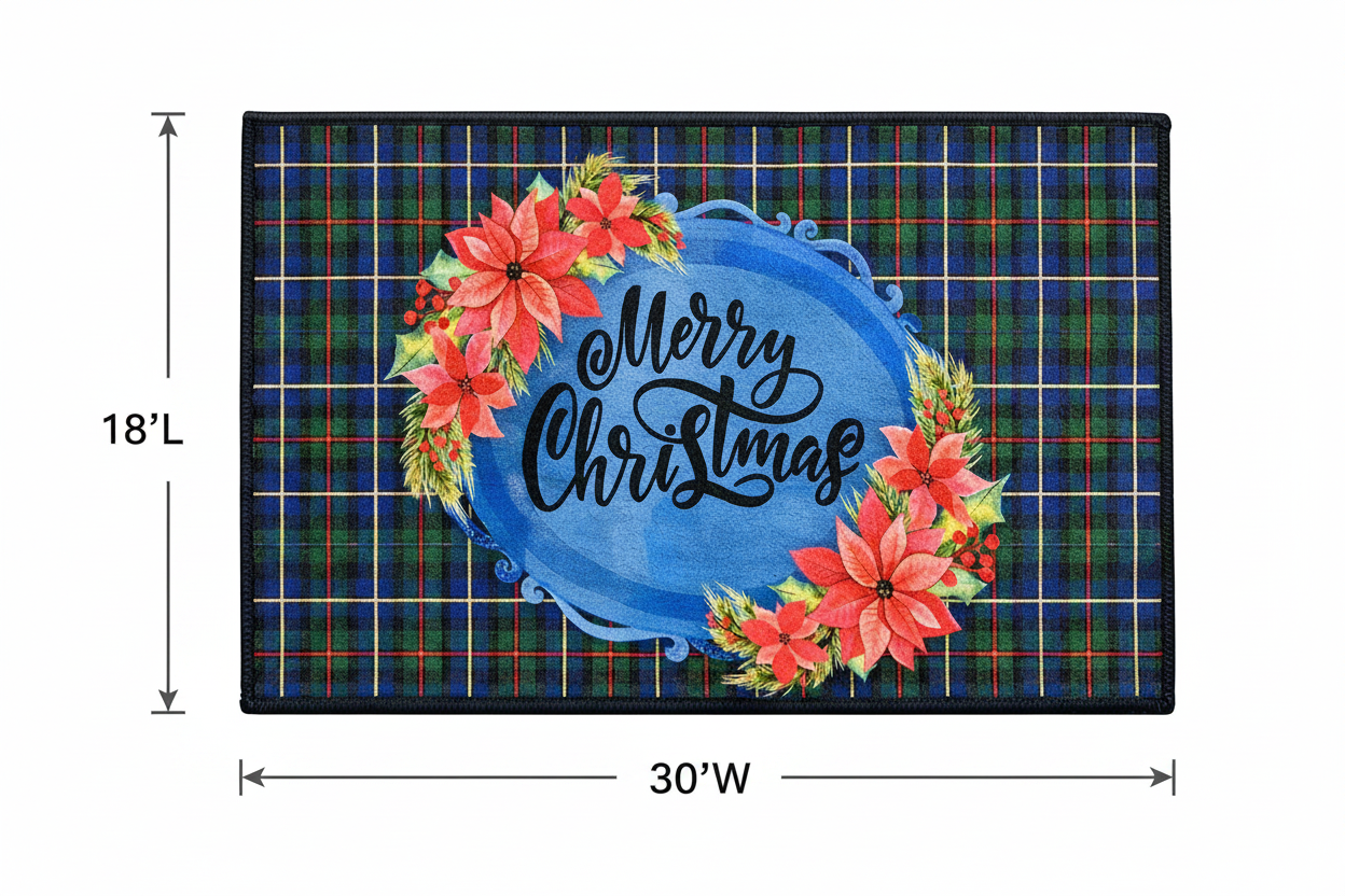 Plaid Merry Christmas Mat Infographic