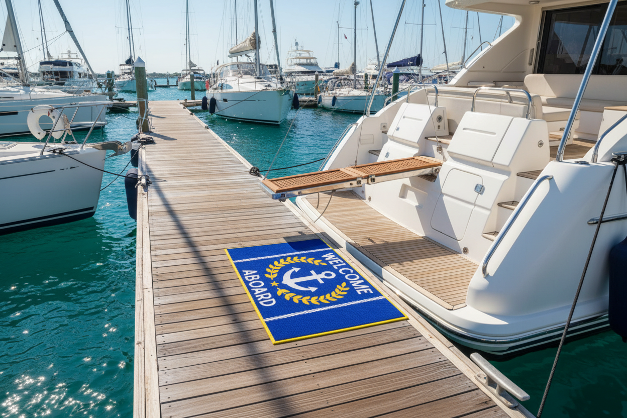Welcome Aboard Mat - On the Dock