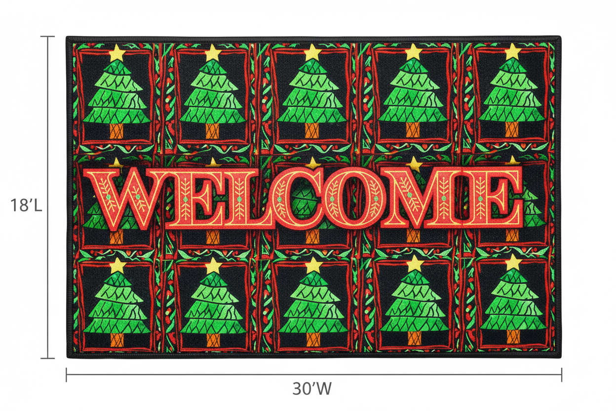 Welcome Christmas Mat Infographic